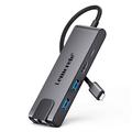 Lemorele TC24L 5-in-1-USB-C-Hub - HDMI, Gigabit-Ethernet, USB-C, 2x USB-A
