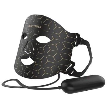 Lichttherapie-Maske mit 7 Farben für das Gesicht - Schwarz