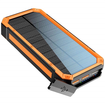 Lippa 20000mAh Solar Powerbank - PD 18W - Schwarz
