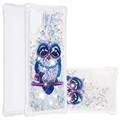 Pattern Liquid Glitter Samsung Galaxy Note10+ TPU Hülle - Eule
