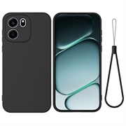 OnePlus Nord CE6 Liquid Silikonhülle mit Handschlaufe - Schwarz