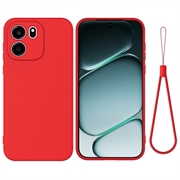 OnePlus Nord CE6 Liquid Silikonhülle mit Handschlaufe - Rot