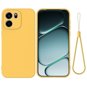 OnePlus Nord CE6 Liquid Silikonhülle mit Handschlaufe - Gelb