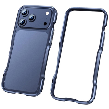 iPhone 17 Pro Luphie Safe Lock Metallstoßstange - Dunkel Blau
