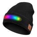 M1-BTD4 LED-Beanie-Mütze mit Bluetooth 5.4 und Stereo-Lautsprechern - Schwarz