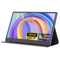 M156F04 Tragbarer Full HD-Monitor mit zwei Lautsprechern - 15.6" - Schwarz