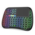 M9 Mini-Funk-Tastatur mit Touchpad und RGB-Hintergrundbeleuchtung - Schwarz