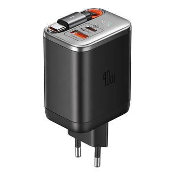 Mcdodo CH-4281 40W GaN-Schnellladegerät mit 65cm einziehbarem USB-C Kabel und USB-C, USB-A Anschlüssen