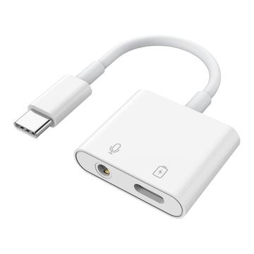 MH-CM33S USB-C auf 3.5mm Audio Adapter mit PD 3.0 Unterstützung - Weiß