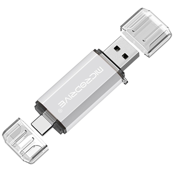 MICRODRIVE 64GB 2-in-1 USB 2.0 / USB-C Flash Drive