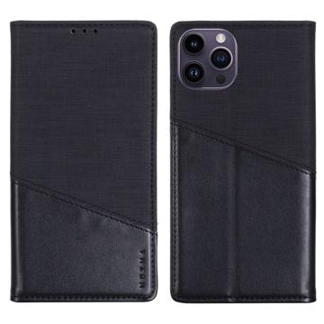 Muxma MX109 iPhone 14 Pro Schutzhülle mit Geldbörse - Schwarz