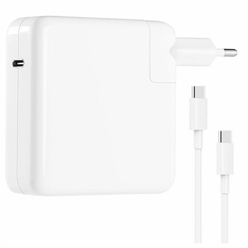 MacBook Pro 16/15" USB-C-Ladegerät - 96W - USB-C-Kabel - Weiß