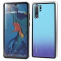 Huawei P30 Pro Magnetisches Hülle mit Panzerglas - Silber