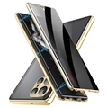 Samsung Galaxy S23 Ultra 5G Magnetisches Cover mit Panzerglas - Privat - Gold