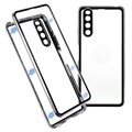 Sony Xperia 10 IV Magnetisches Cover mit Panzerglas - Silber