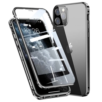 iPhone 11 Pro Magnetisches Hülle mit Panzerglas - Schwarz