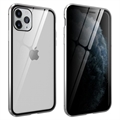 iPhone 11 Pro Magnetisches Cover mit Panzerglas - Privat - Silber