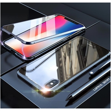 iPhone XS/X Magnetisches Cover mit Panzerglas