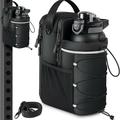 Magnetische reflektierende Cross-Body-Tasche für Fitnessstudio und Outdoor mit Wasserflaschenhalter - Schwarz