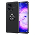 Oppo Find X5 Pro Magnetische Schutzhülle mit Ring Stativ - Schwarz