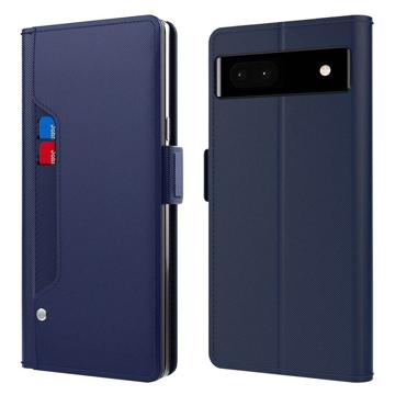 Schminkspiegel Google Pixel 6a Flip Hülle - Blau