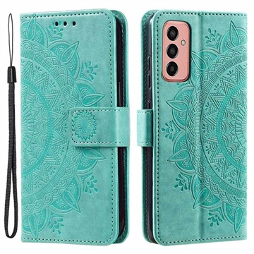 Samsung Galaxy A14/A14 5G Mandala Serie Wallet Hülle - Grün