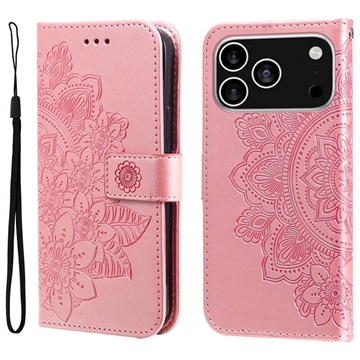 iPhone 17 Pro Mandala Serie Wallet Hülle - Rosa
