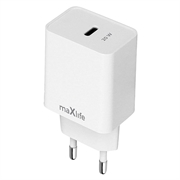 Maxlife MXTC-13 20W-USB-C-Ladegerät mit PD/QC-Schnellladefunktion - Weiß