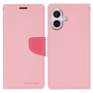 iPhone 16 Mercury Goospery Fancy Diary Wallet Hülle - Rosa