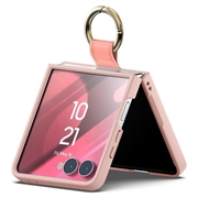Samsung Galaxy Z Flip8 Mercury Goospery Gold Ring Hybrid-Hülle - Rosa
