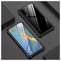 Huawei P30 Metallic Bumper m. Panzerglas Rückseite - Schwarz