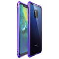 Huawei Mate 20 Pro Metallic Bumper m. Panzerglas Rückseite - Purpur