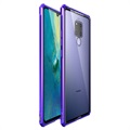 Huawei Mate 20 X Metallic Bumper m. Panzerglas Rückseite - Purpur