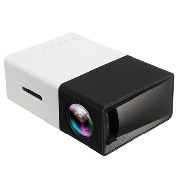 Mini Tragbarer Full HD LED Projektor YG300 (Offene Verpackung - Zufriedenstellend) - Schwarz / Weiß