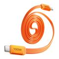 Momax DC88 Mag.Link Flaches magnetisches USB-C-Kabel - 100W, 1m - Orange