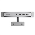 Momax OneLink Tesla Model 3/Y 4-Port-USB-Verlängerung - Silber