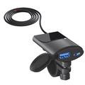 Motorrad-Ladegerät - 30W USB-C PD, 18W USB-A - Schwarz