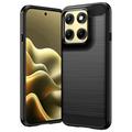 Motorola Edge (2026) Gebürstete TPU Hülle - Karbonfaser - Schwarz
