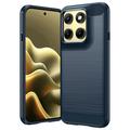 Motorola Edge (2026) Gebürstete TPU Hülle - Karbonfaser - blau