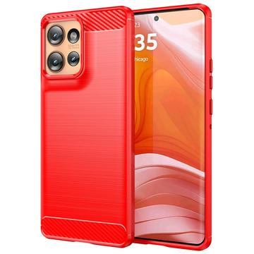 Motorola Edge 50 Gebürstete TPU Hülle - Karbonfaser