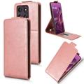 Motorola Edge 60 Pro Vertikal Flip Hülle mit Ständer - Roségold
