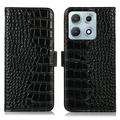 Motorola Edge 70 Max Crocodile Serie Lederhülle mit Geldbörse mit RFID