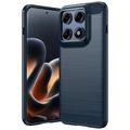 Motorola Edge 70 Pro Gebürstete TPU Hülle - Karbonfaser - blau