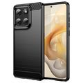Motorola Moto G Stylus 5G (2025) Gebürstete TPU Hülle - Karbonfaser - Schwarz