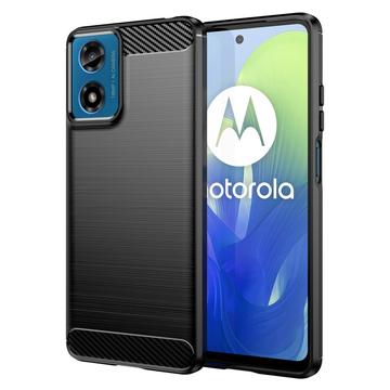 Motorola Moto G04/G24 Gebürstete TPU Hülle - Karbonfaser