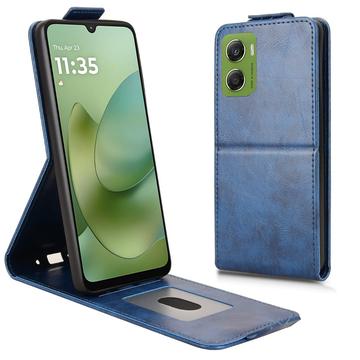 Motorola Moto G06/G06 Power Vertikal Flip Hülle mit Ständer - Dunkelblau