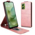 Motorola Moto G06/G06 Power Vertikal Flip Hülle mit Ständer - Roségold