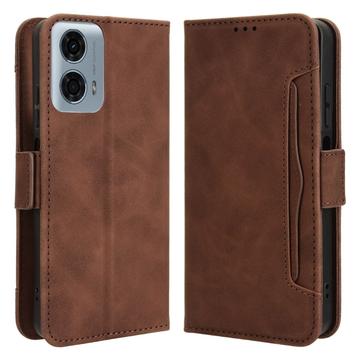 Motorola Moto G34 Cardholder Serie Wallet Hülle - Braun