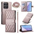 Motorola Moto G37/G47 Luxus Gesteppte Wallet Hülle - Roségold