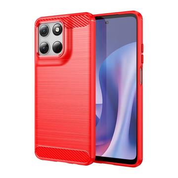 Motorola Moto G67 Power/G57 Power/G57 Gebürstete TPU Hülle - Karbonfaser